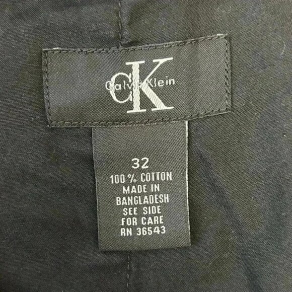 Calvin Klein Men’s Shorts Flat Front Chino Shorts 10” Inseam Black Size 32 - Picture 9 of 12